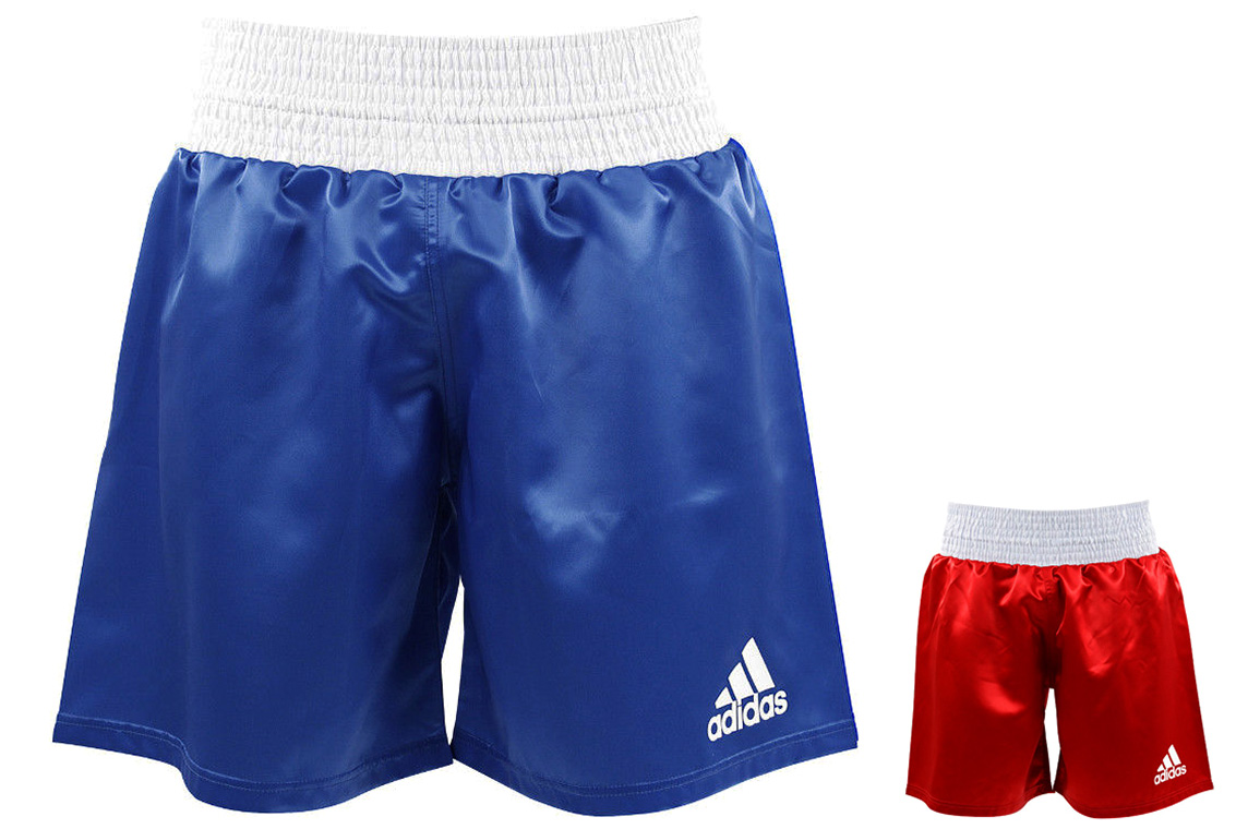 Short boxe anglaise Adidas rouge ou bleu