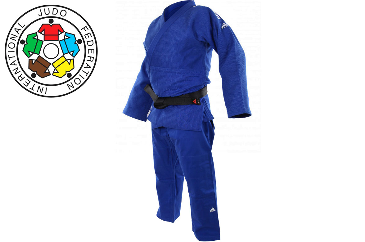 Sur oeste anunciar paleta Kimono de judo, Champion II - Azul J-IJFB, Adidas - DragonSports.eu
