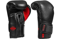 Luvas de Boxe Couro, Preto Luta - MBGAN430N, Metal Boxe