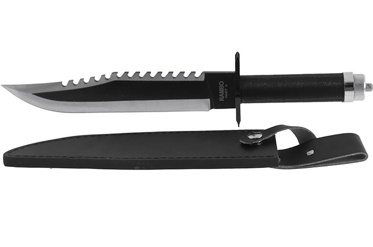 Cuchillo Rambo II First Blood en acero al carbono 1060 con kit de  supervivencia