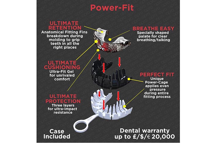 Single Mouthguard, Thermoformable - OPRO x UFC Power-fit, OPRO