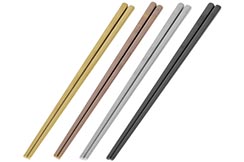 Pair of Kuàizi Chopsticks, Tinted Steel