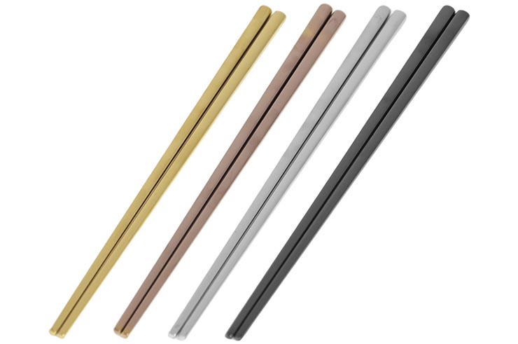 Pair of Kuàizi Chopsticks, Tinted Steel
