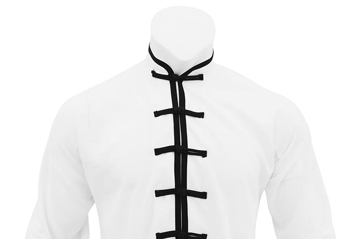 White & black Taiji top, Classic fabric