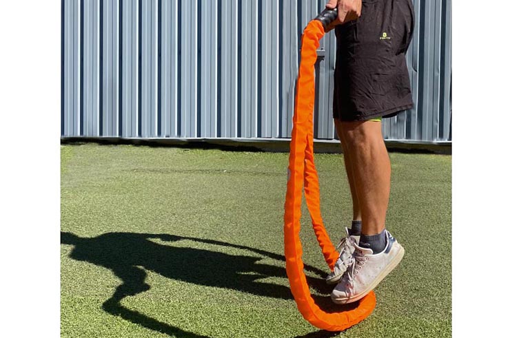 Corde à sauter lestée pour l'entraînement physique (0,5 kg), corde à sauter  à vitesse