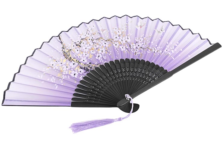 Light Summer Fan, White & Golden Petal