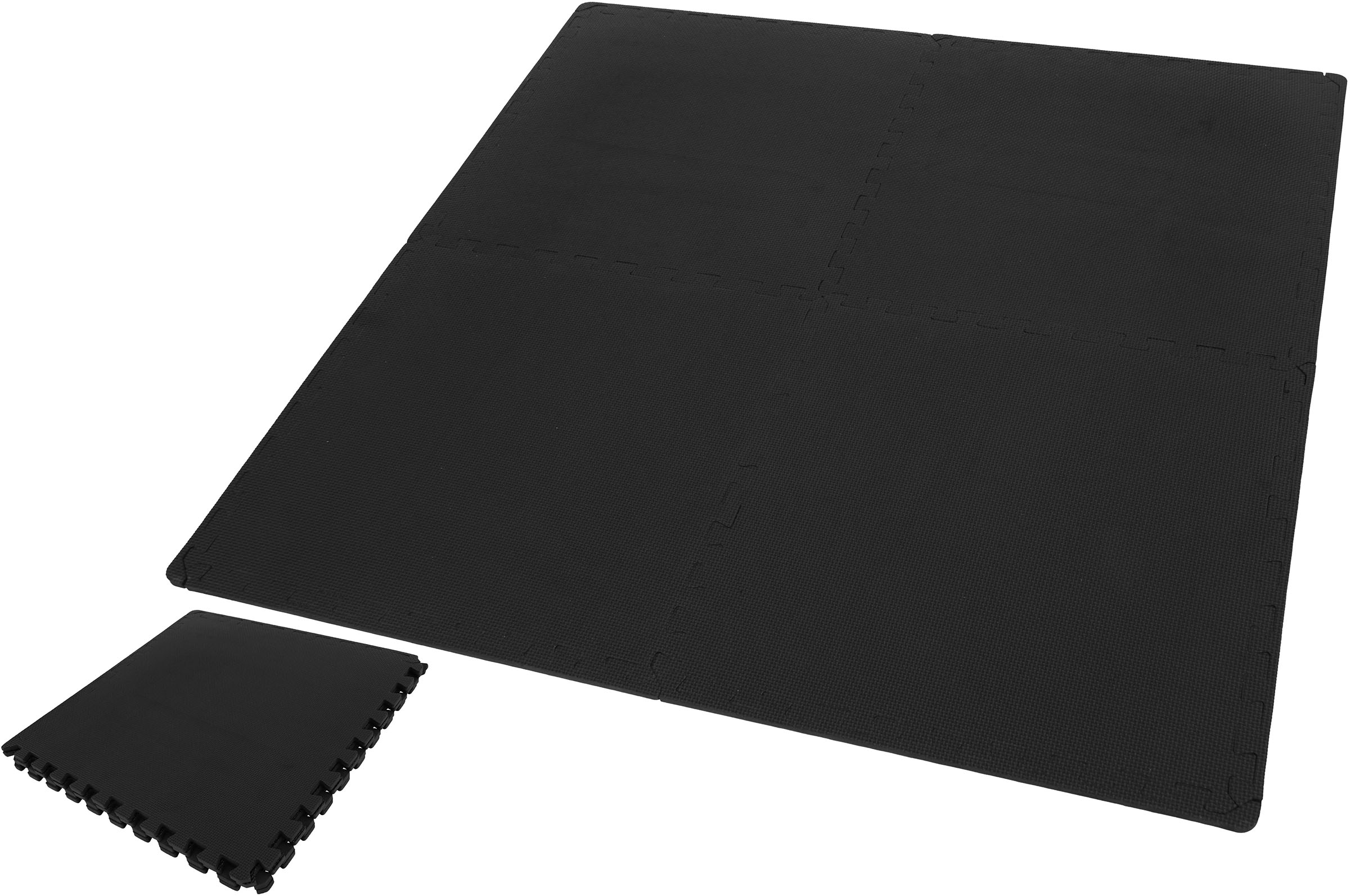 Lot de 60 Tapis de Protection Tapis Puzzle, EVA Tapis de Sol de Gym, 60 cm  x 60 x 1 cm ,Noir