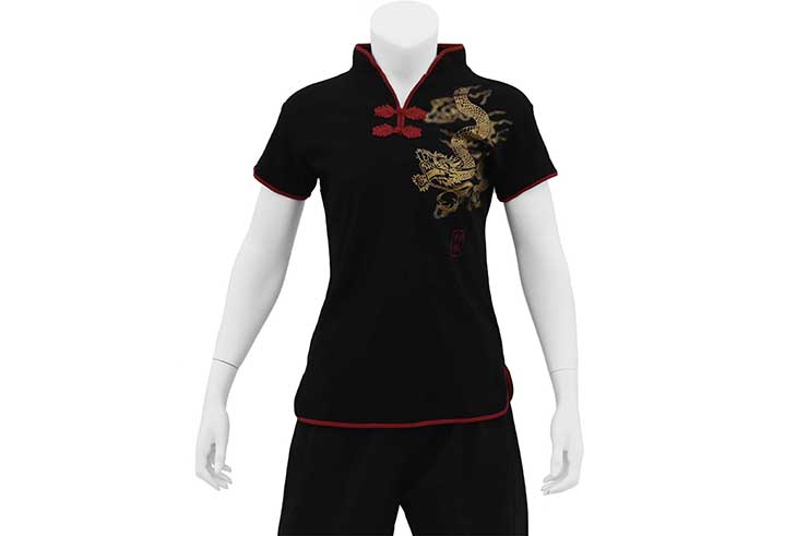 Chang Quan top, golden dragon - Premium cotton