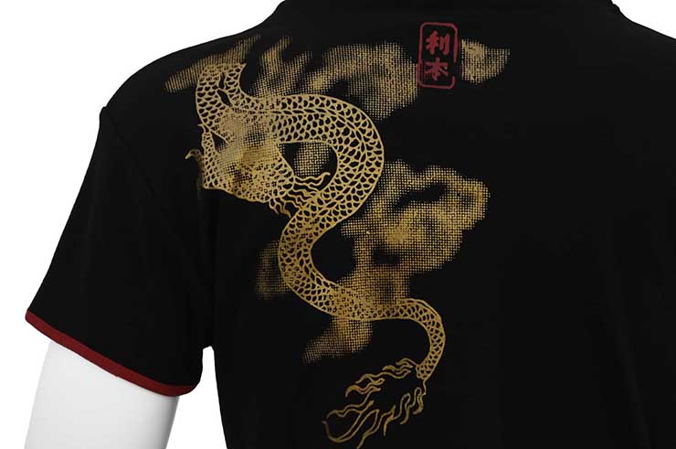 Chang Quan top, golden dragon - Premium cotton