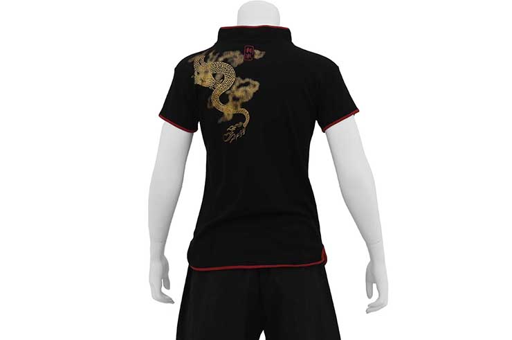 Chang Quan top, golden dragon - Premium cotton