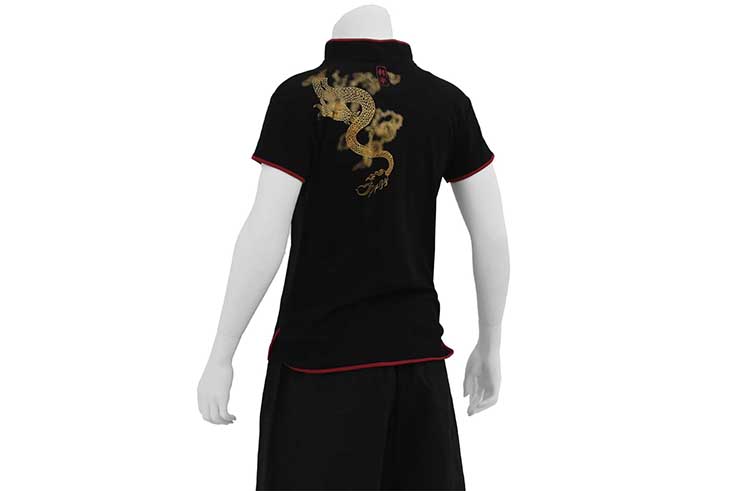 Chang Quan top, golden dragon - Premium cotton