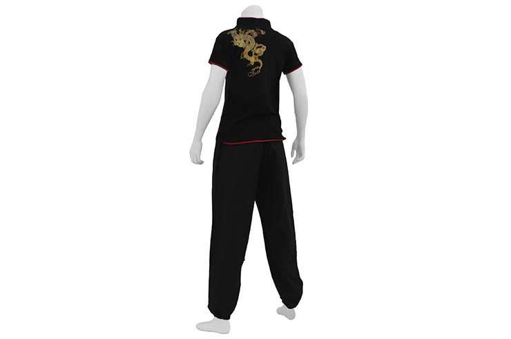 Chang Quan top, golden dragon - Premium cotton