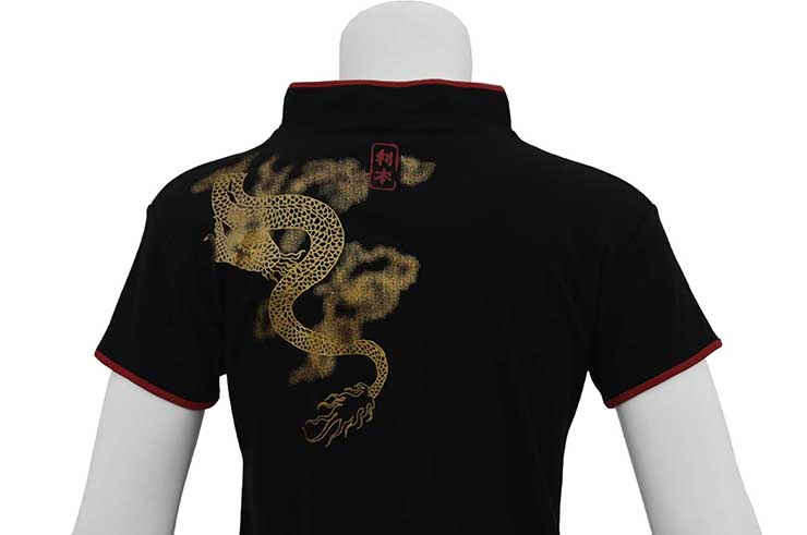 Chang Quan top, golden dragon - Premium cotton