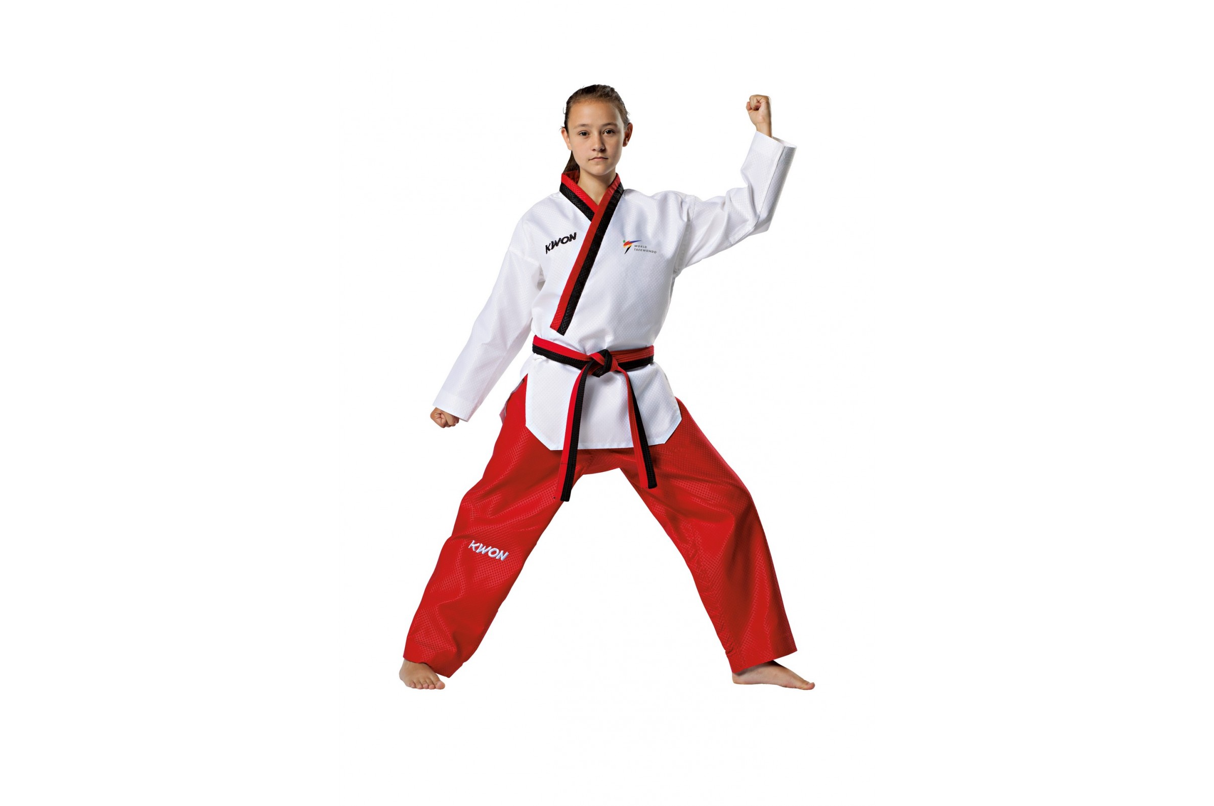 White collar Dobok taekwondo DOUBLE Y