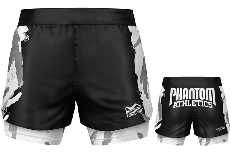 Fightshort Fusion - 2 in 1, Winter Camo, Phantom Athletics