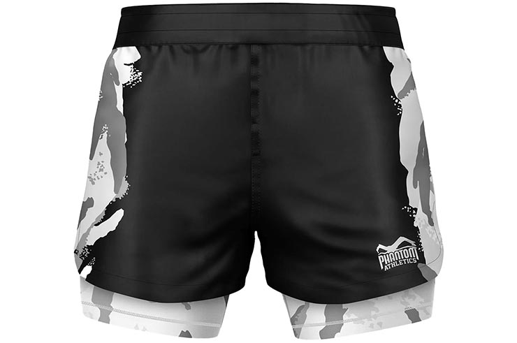 Fightshort Fusion - 2 in 1, Winter Camo, Phantom Athletics