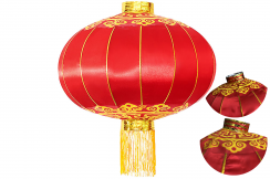 Lot of 2 Chinese lanterns Ø43 cm - Classic, Satin