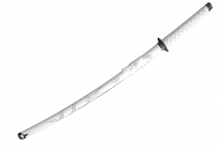 Iaito katana, Engraved Dragon (White)
