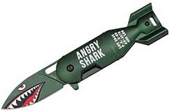 Pocket Knife, Angry Shark Bomb - Stainless Steel, Albainox