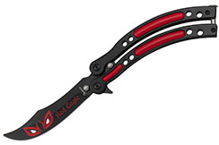 Butterfly knife, Red Eagle - Stainless steel, Albainox