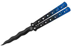 Butterfly knife, Flame blade - Stainless steel, Albainox