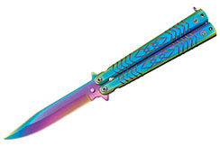 Butterfly Knife, Reflet - Rainbow, Albainox