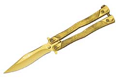 Golden Butterfly Knife - RainGold, Albainox