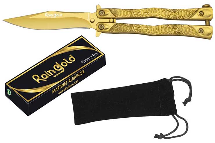 Golden Butterfly Knife - RainGold, Albainox