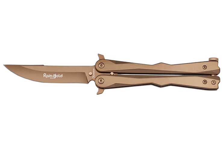 Butterfly knife, bronze - RainGold, Albainox