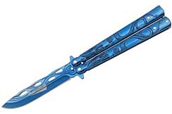 Butterfly knife, Blue Dragon - RainBlue, Albainox